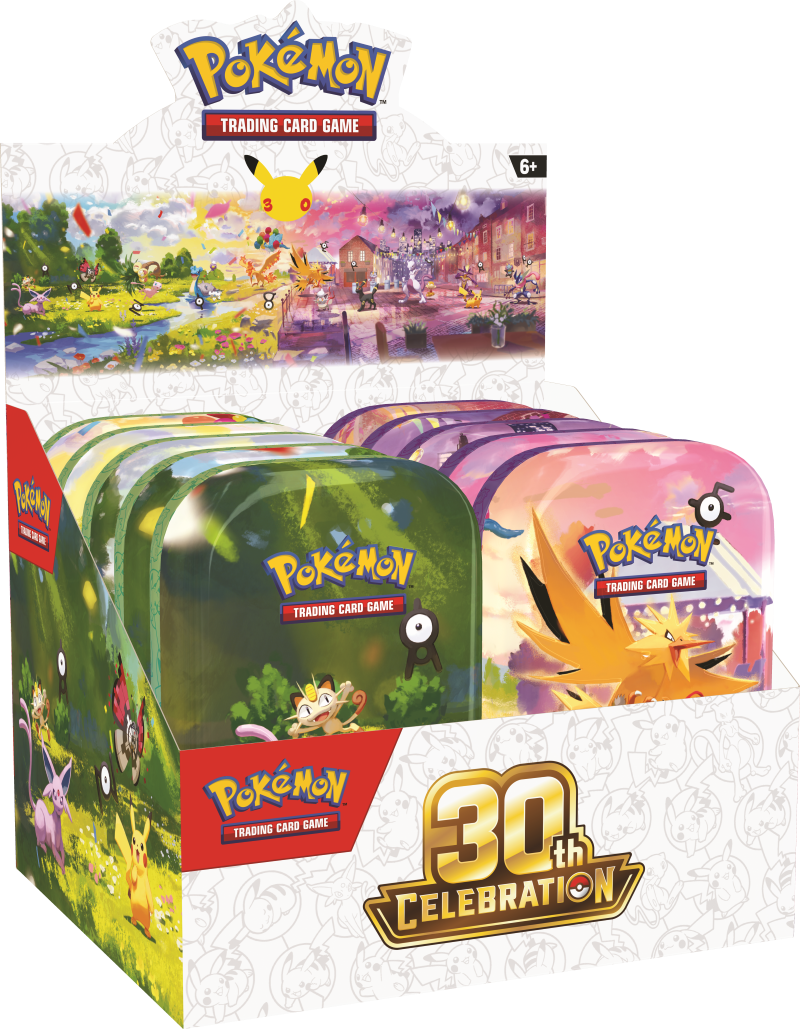 Pokémon 30th Celebration Mini Tins Assorted Display