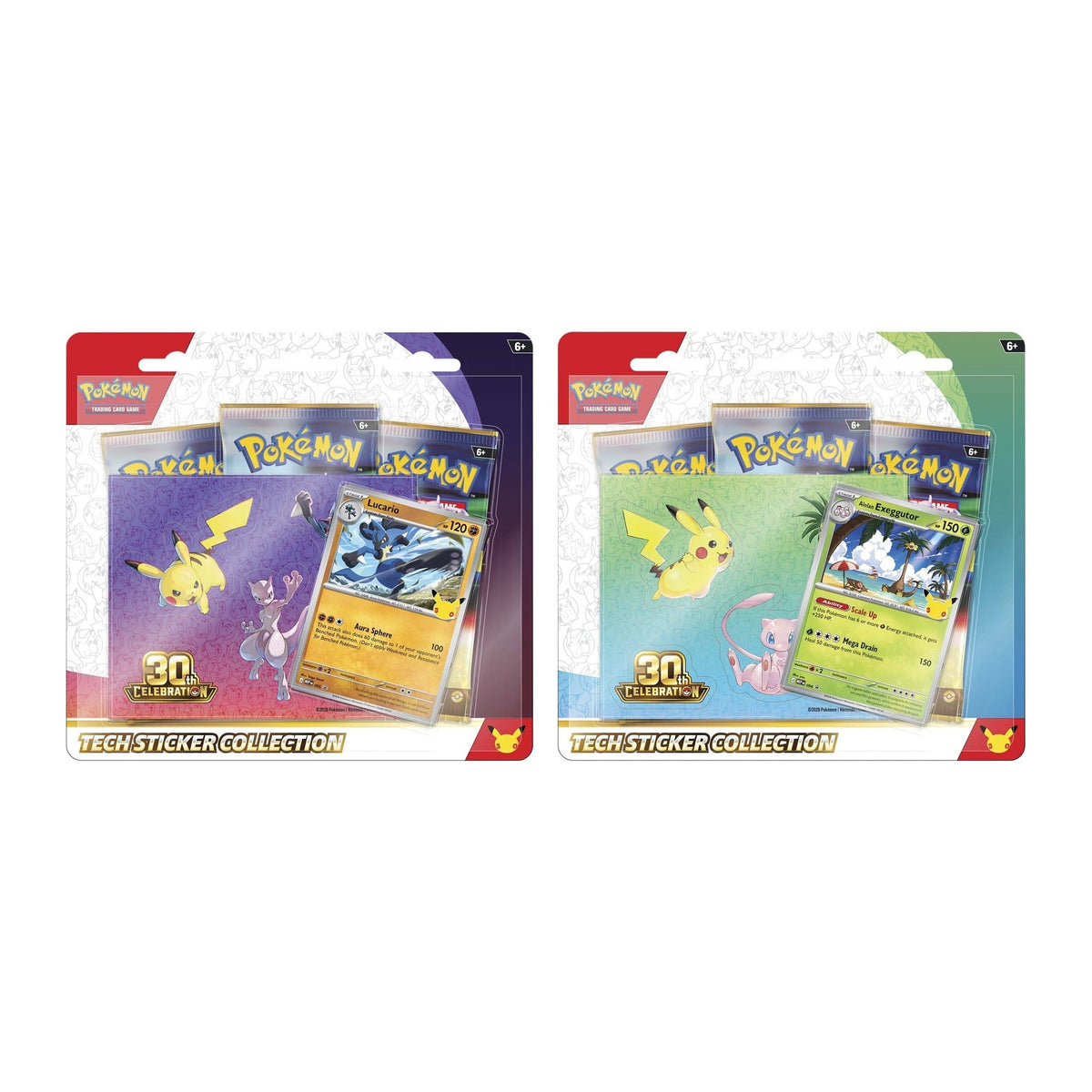 Pokémon 30th Celebration Tech Sticker Collection assorted versions